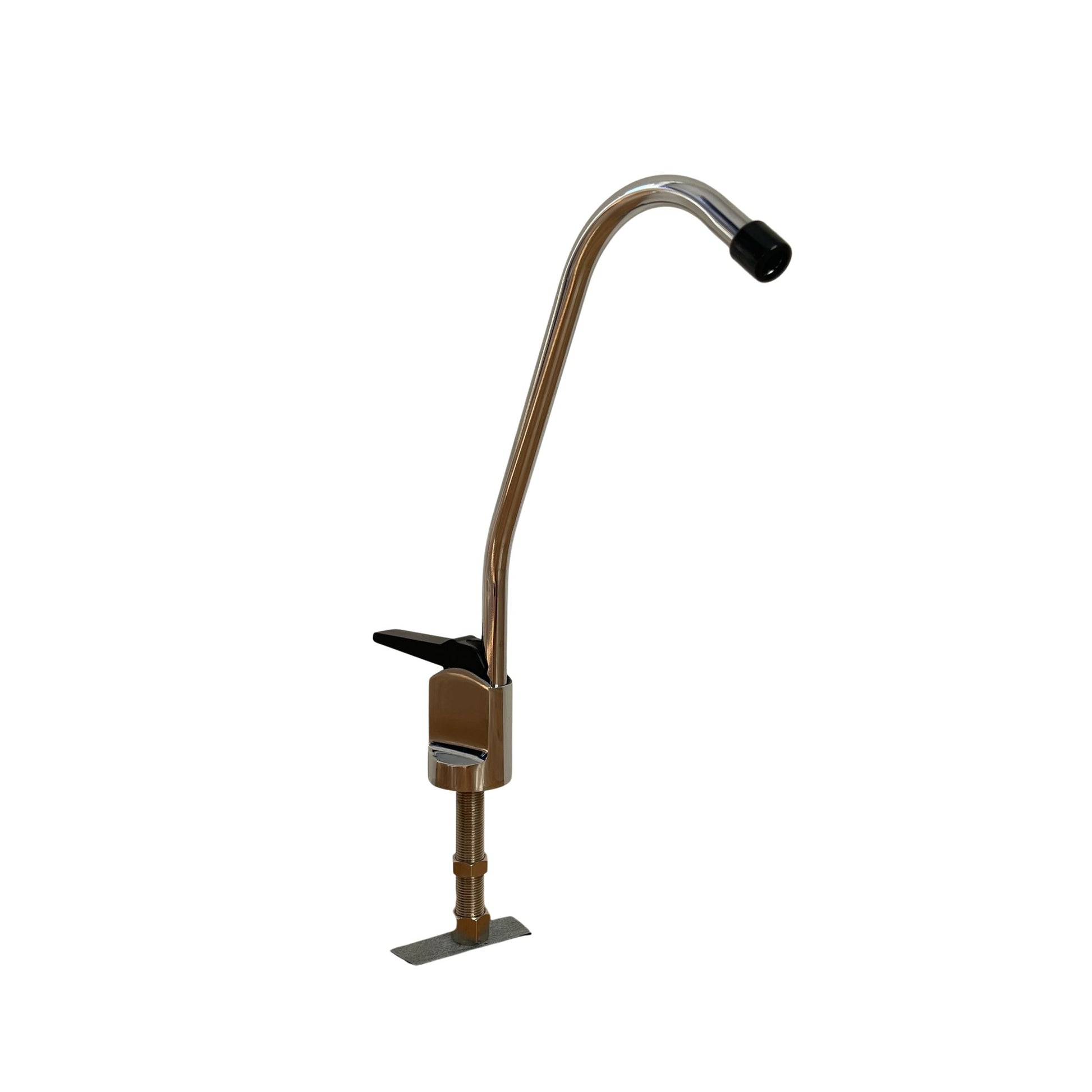 Chrome drinking water fountain tap used with L8 water filter systems for delivering clean filtered drinking water at the sink.