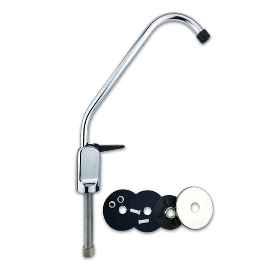 Chrome Swan Necked Fountain Tap with Fitting Kit