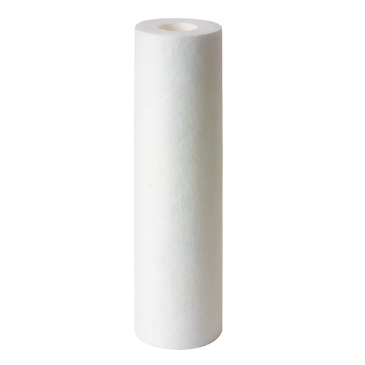White 10-inch fibre prefilter cartridge for sediment removal